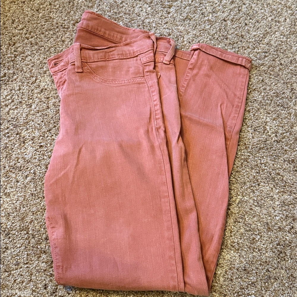 Flying Monkey Skinny Jeans Womens 29 Low Rise Burgundy Red Denim Made in USA